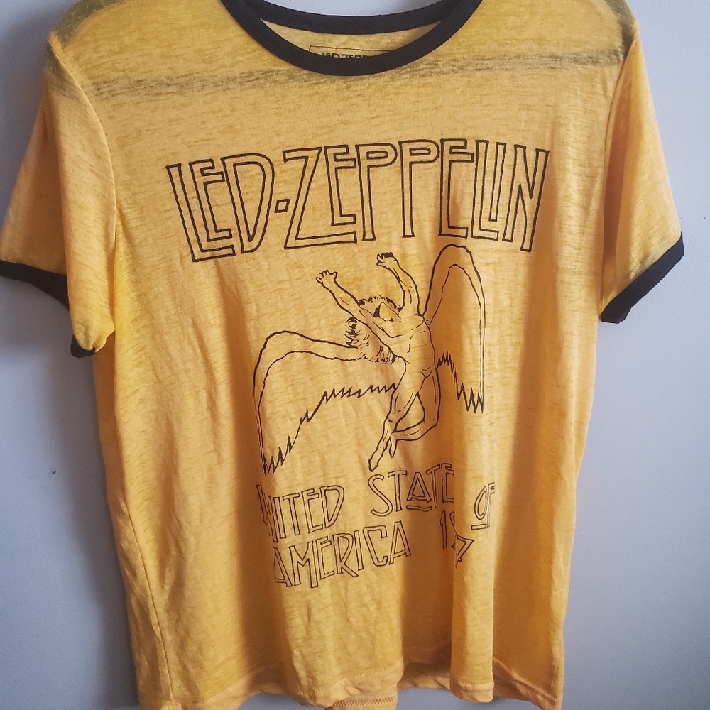 Forever 21 Yellow Led Zeppelin T shirt